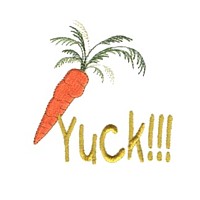 carrot yuck baby attitude machine embroidery design needle passion embroidery npe